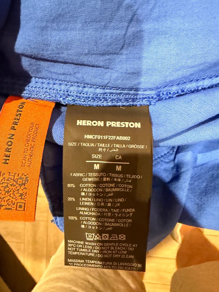 Heron Preston Blue Cargo Pants 4