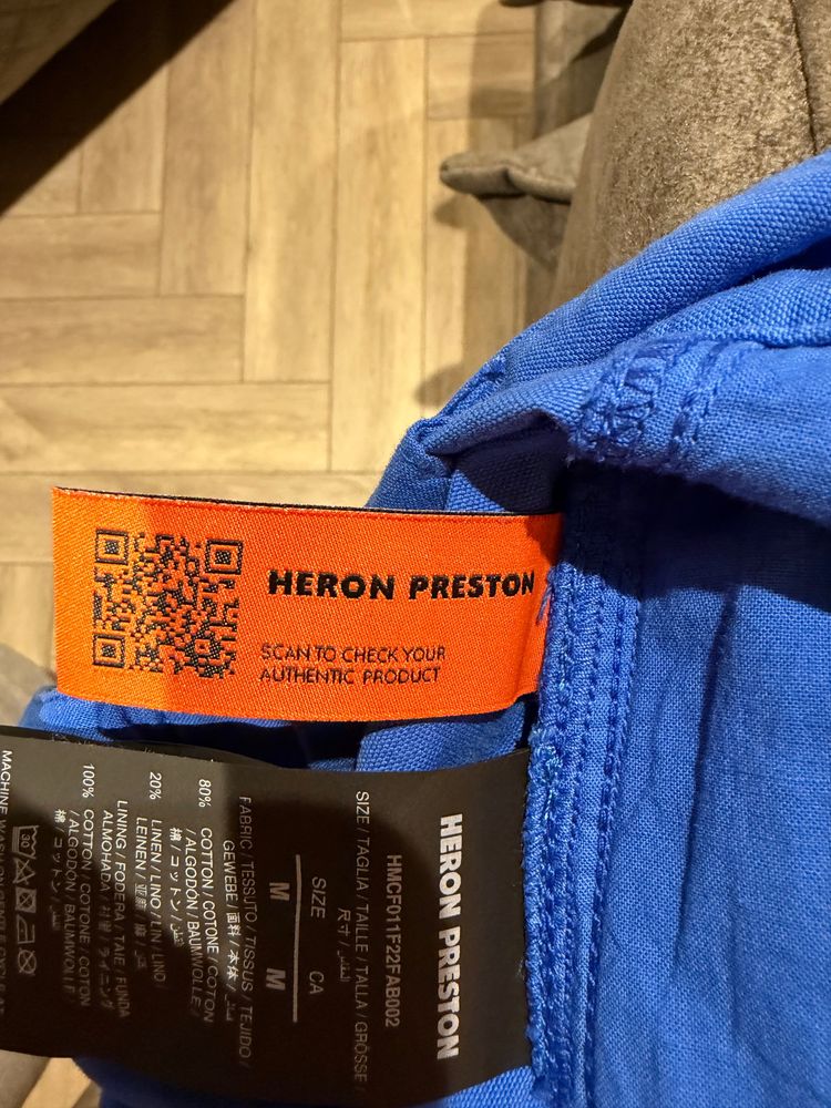 Heron Preston Blue Cargo Pants 6
