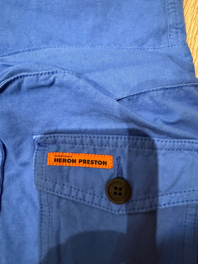Heron Preston Blue Cargo Pants 7
