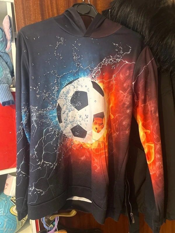Hoodie With Soccer Ball Graphic image 2
