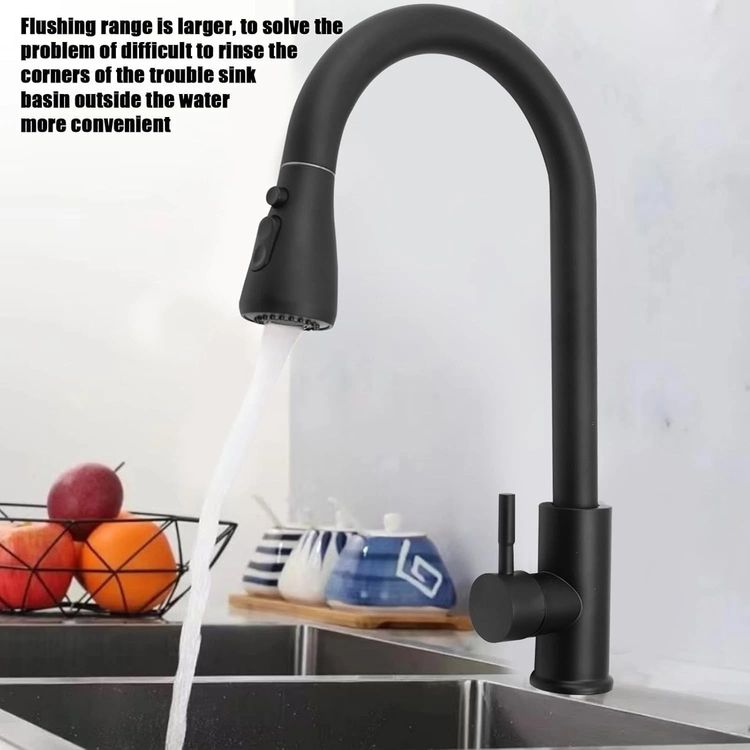 360 Kitchen Sink Mixer Taps Pull Out Spout Spray Single Lever Modern Mono Tap 11