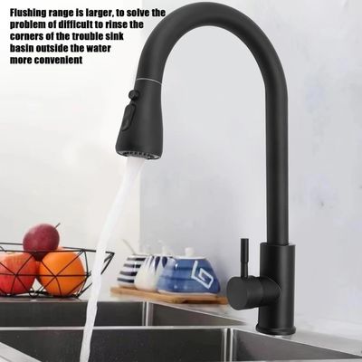 360 Kitchen Sink Mixer Taps Pull Out Spout Spray Single Lever Modern Mono Tap 11