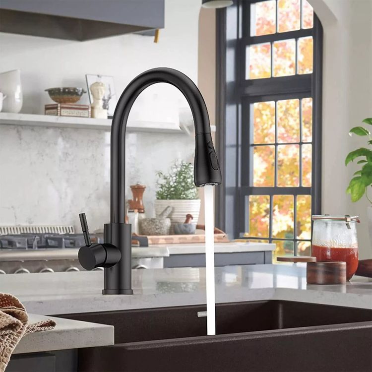 360 Kitchen Sink Mixer Taps Pull Out Spout Spray Single Lever Modern Mono Tap 8