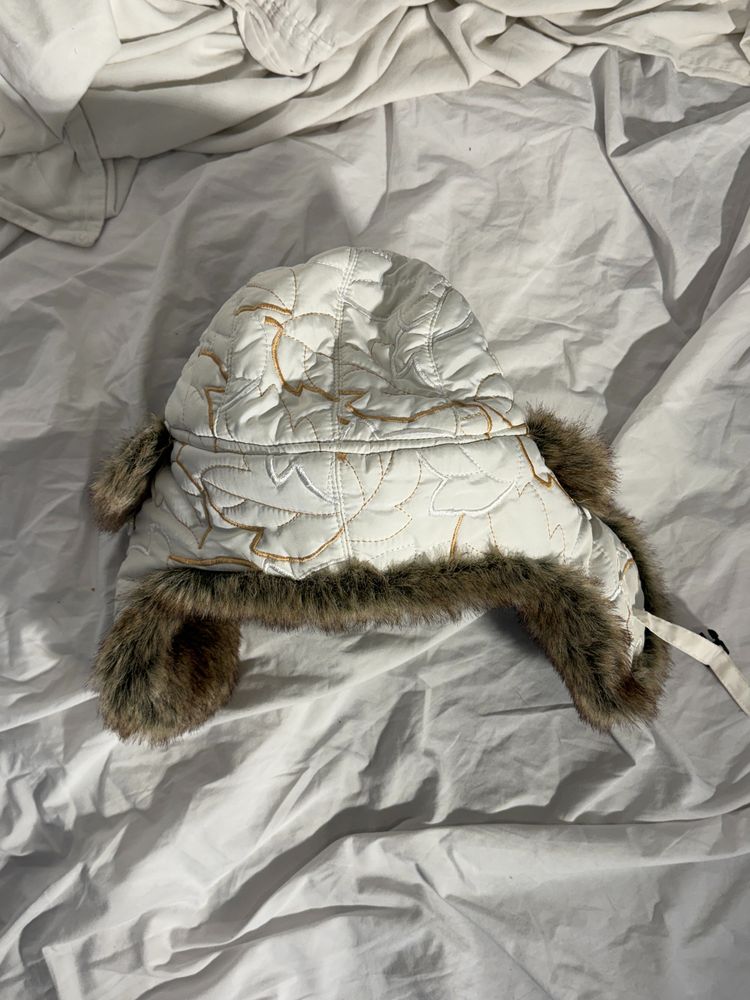 Quilted Trapper Hat With Faux Fur Lining obraz 3