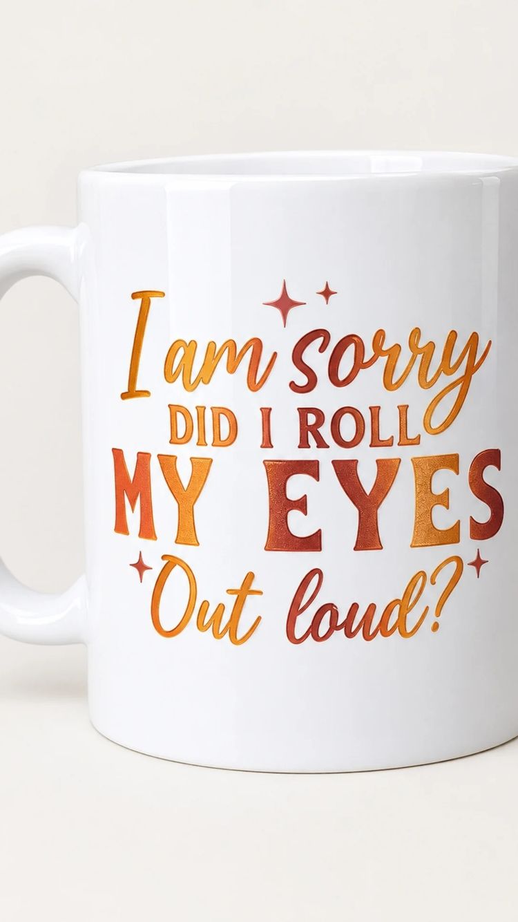 White Ceramic Mug With Text image 1