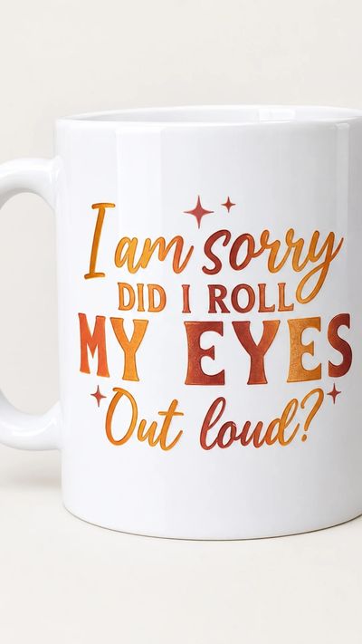 White Ceramic Mug With Text