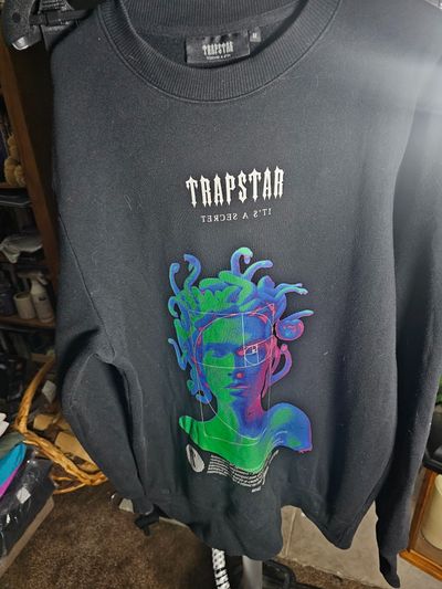 Trapstar Black Sweatshirt With Graphic Print