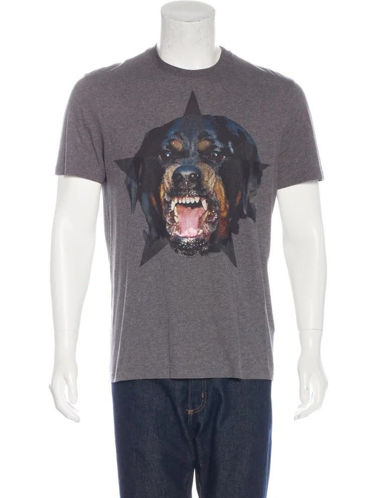 Givenchy Grey Rottweiler Star T-Shirt 3
