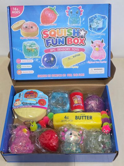 Squish Fun Box 8Pc Sensory Toys