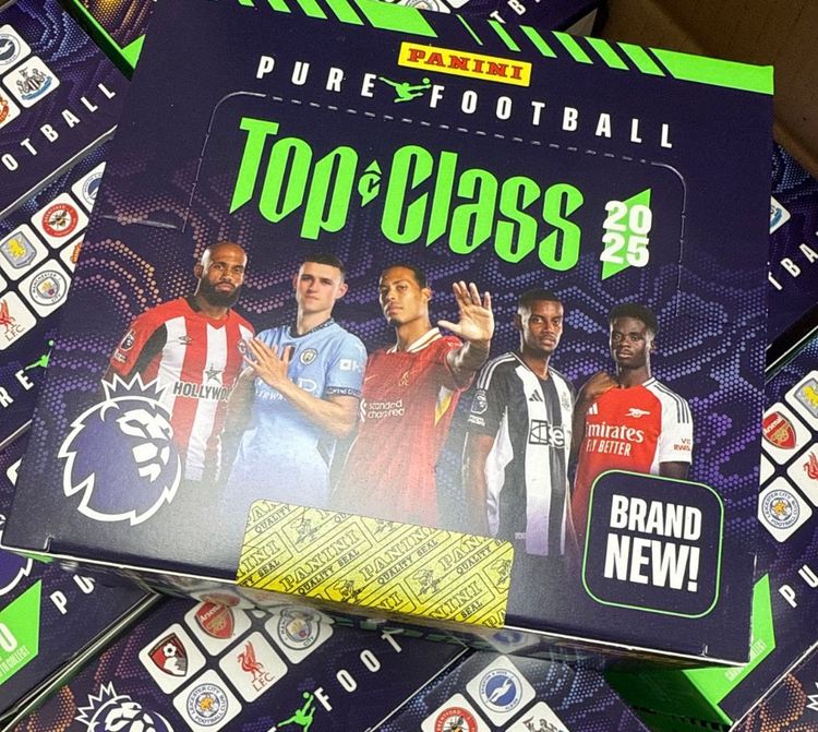 Panini Premier League Top Class 2025 Booster Box Sealed 24 Packs Trading Cards Panini Pure Football Top Class 2024-25 Trading Cards