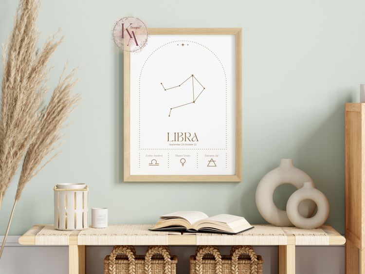 A4 Libra ZodiacWall Art Print