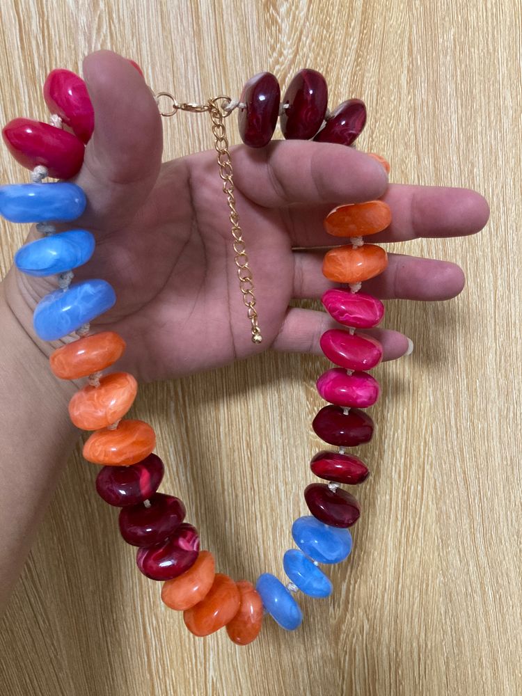 Anthropologie Colorful Chunky Bead Necklace product image