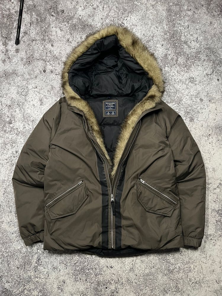 Abercrombie & Fitch Men'S Winter Jacket With Fur Hood