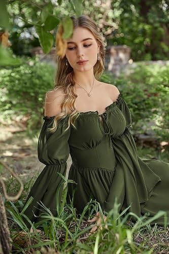 Immagine di Off-Shoulder Green Dress 2