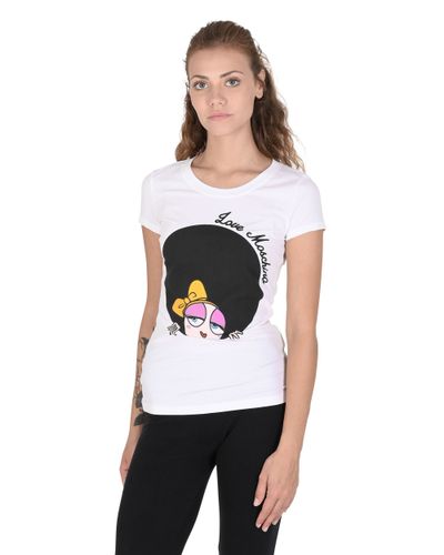 Love Moschino White Graphic T-Shirt