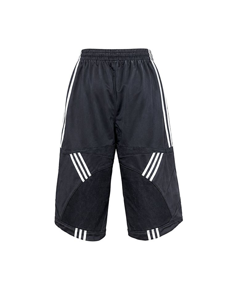 Black Upcycled Tracksuit Denim A-Jorts image 3