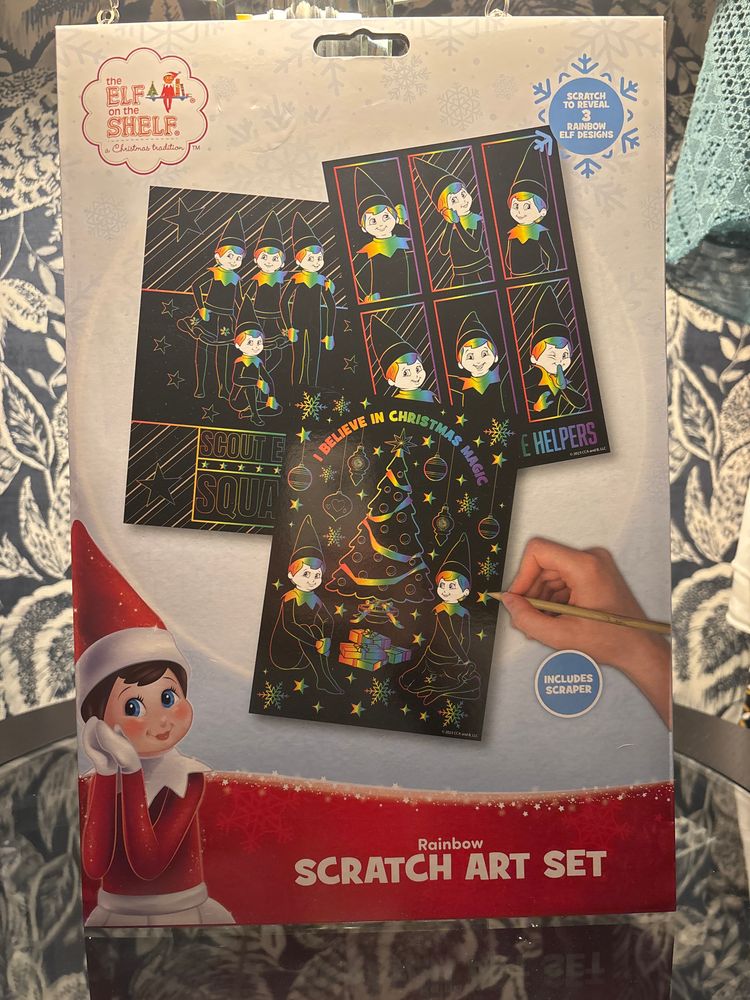 Elf on the shelf Rainbow Scratch Art Set