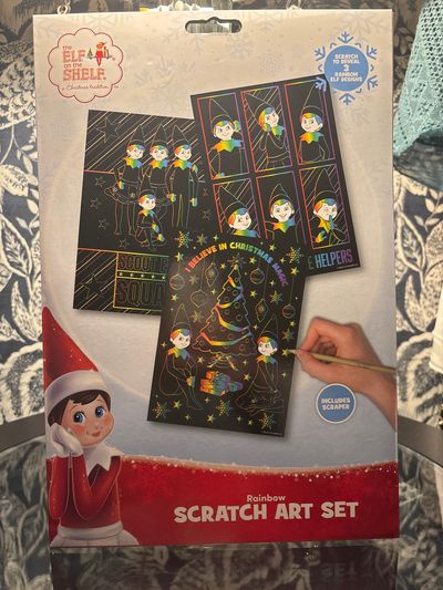 Elf on the shelf Rainbow Scratch Art Set