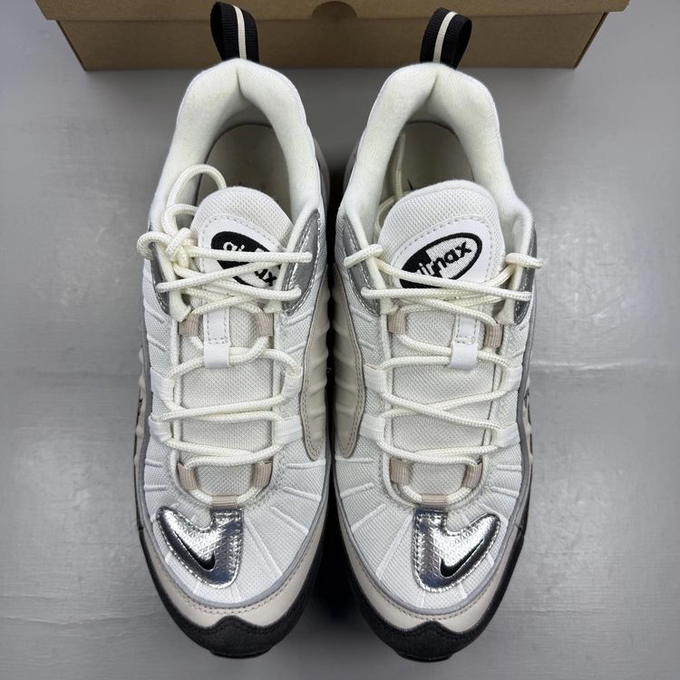 Immagine di Nike Air Max 98 Size UK 7 White Silver Desert Women's Trainers AH6799-116 3