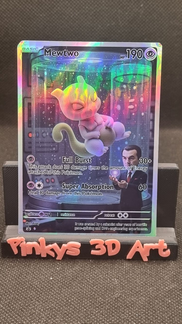 shiny mewtwo Pokemon card    ( Fan Art)  1726