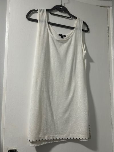 White Sleeveless Dress marble