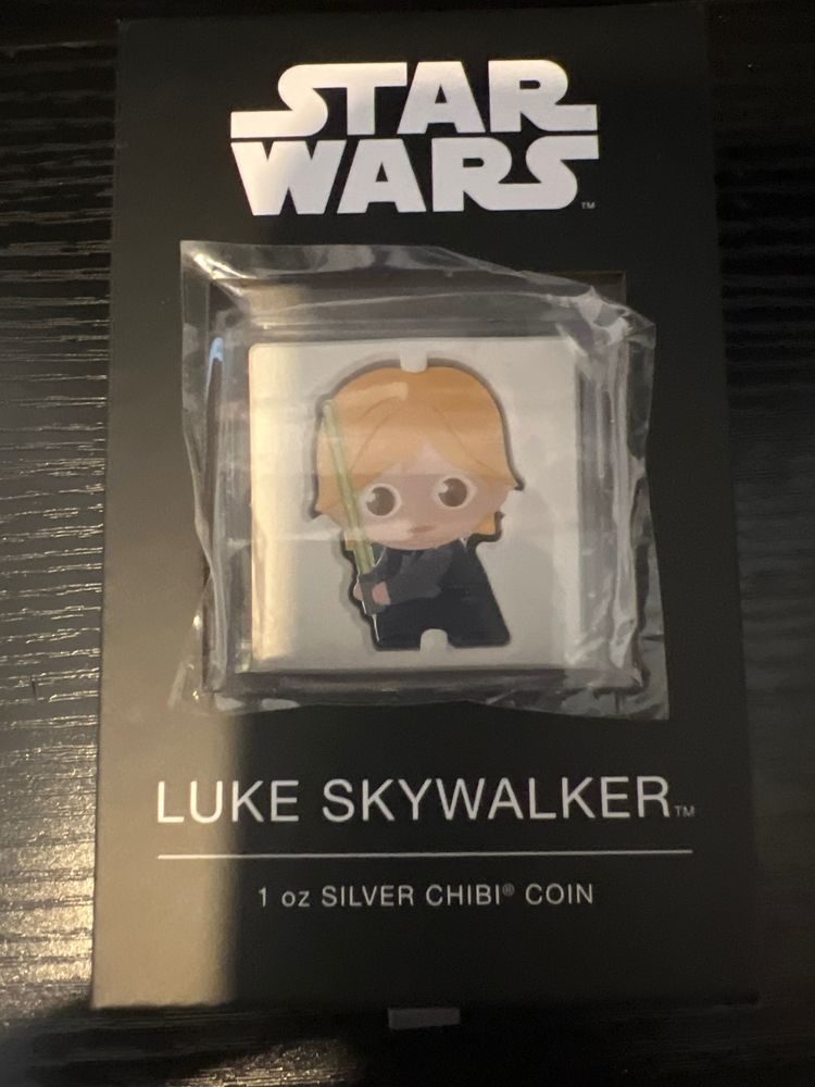 Star Wars Luke Skywalker 1 Oz Silver Chibi Coin