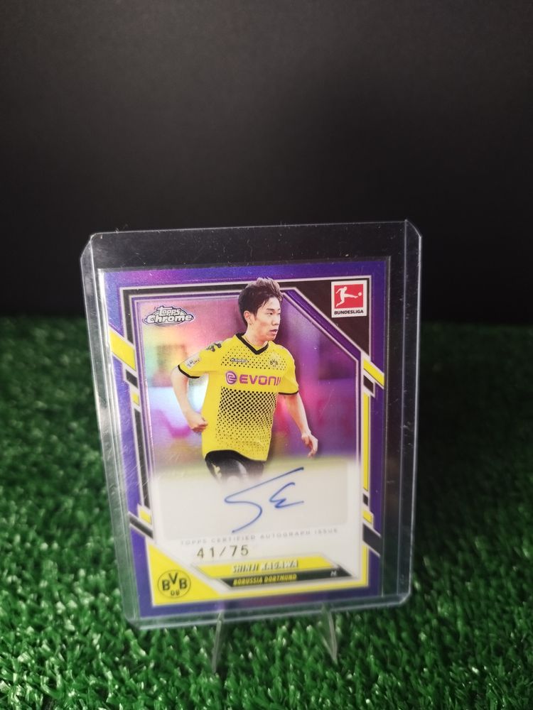 Shinji Kagawa 2025-26 Topps Chrome Budnesliga Purple Refractor Auto /75 #BA-SKA