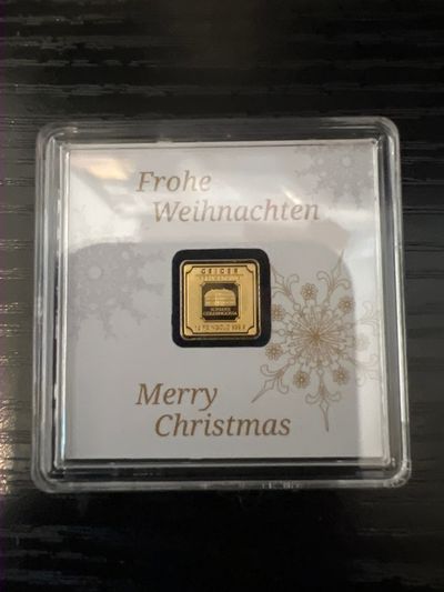 Geiger 1g Gold Bar merry Christmas