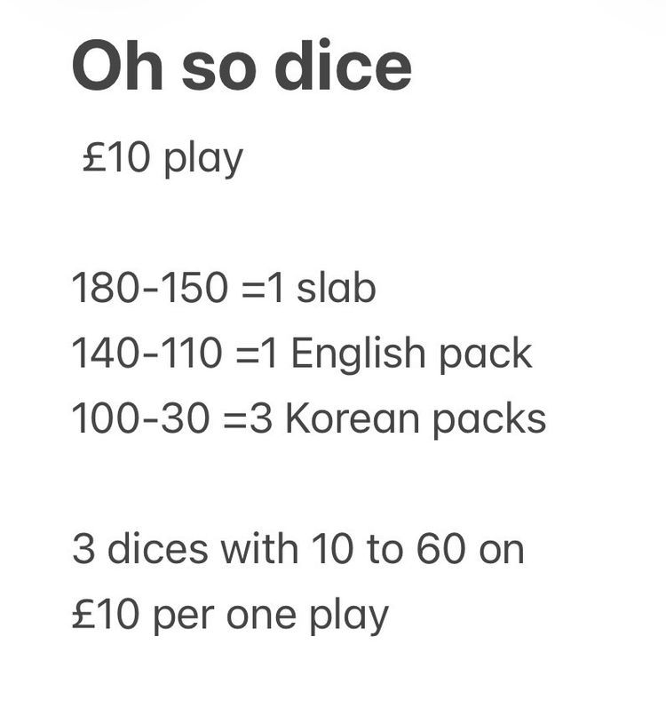 Oh so dice 