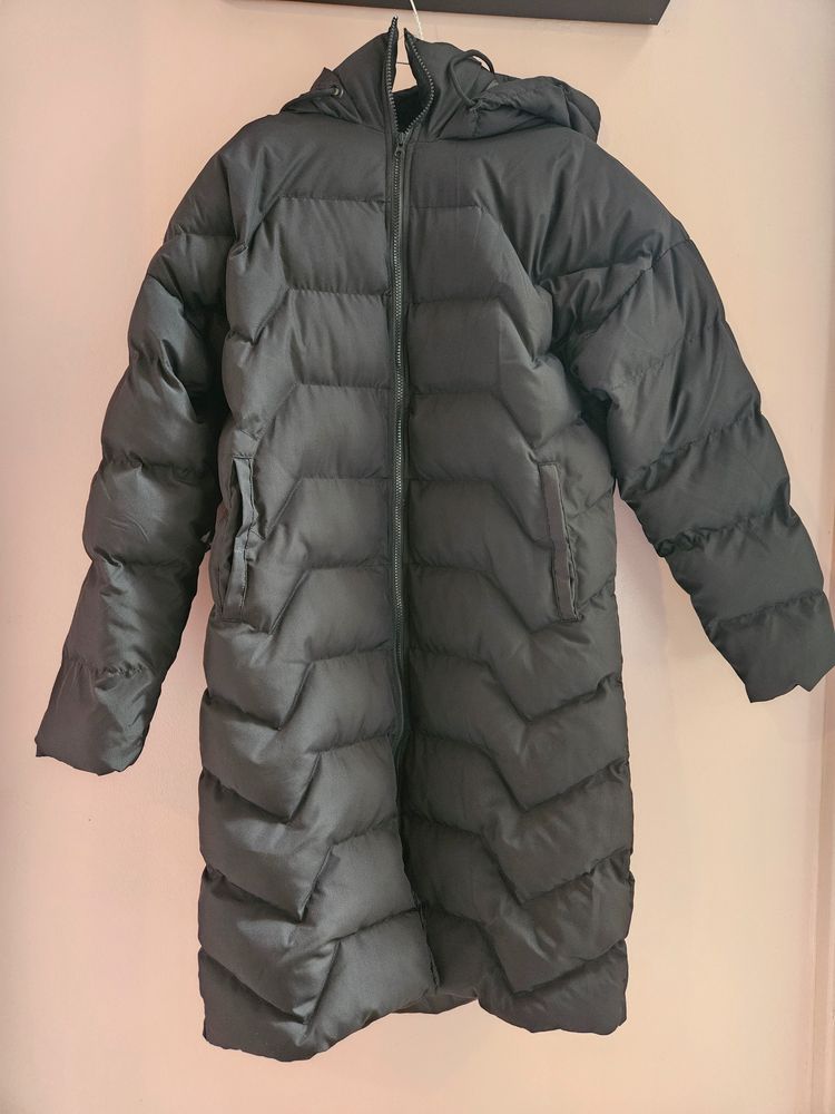 Immagine di Black Long Puffer Coat With Hood 4