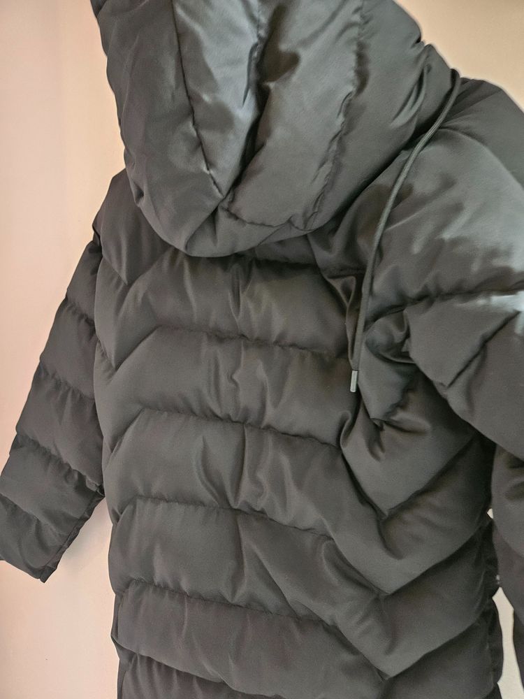 Immagine di Black Long Puffer Coat With Hood 8