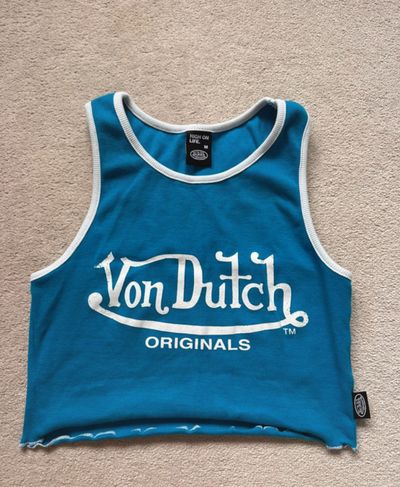 Von Dutch Originals blue tank top