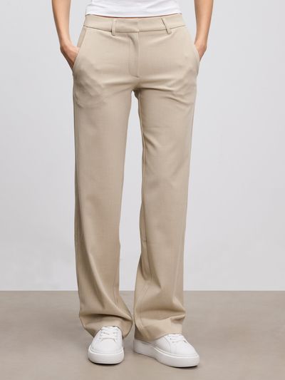 Arne - Womens Smart Tailored Trouser - Stone