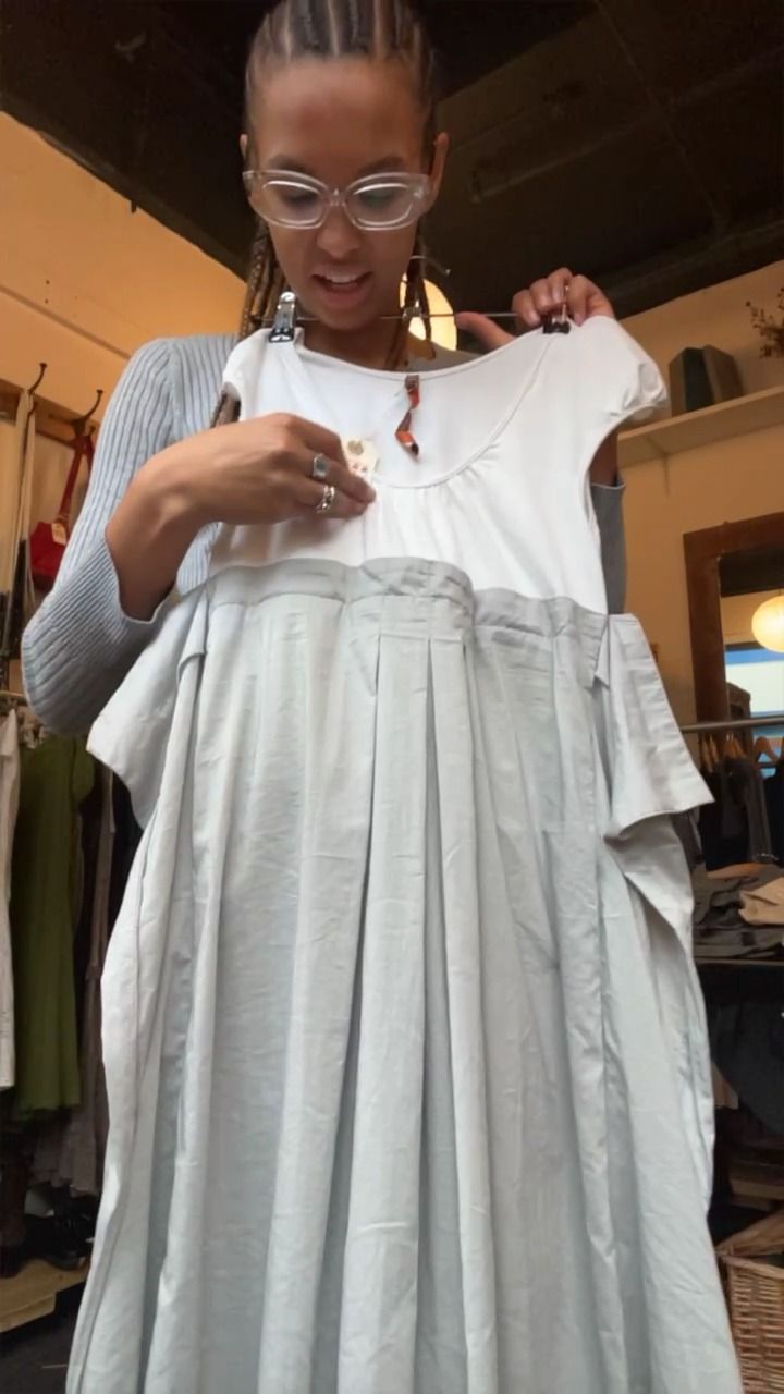Cop Copine cop copine white and grey cap sleeve dress   product image