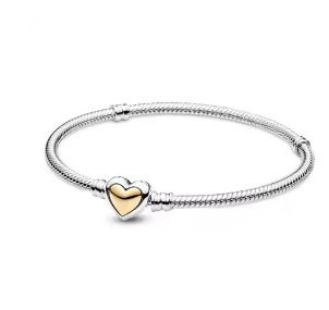 Other Silver Bracelet With Gold Heart Charm product image