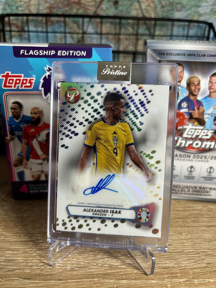 Topps Pristine Alexander Isak Autographed Trading Card