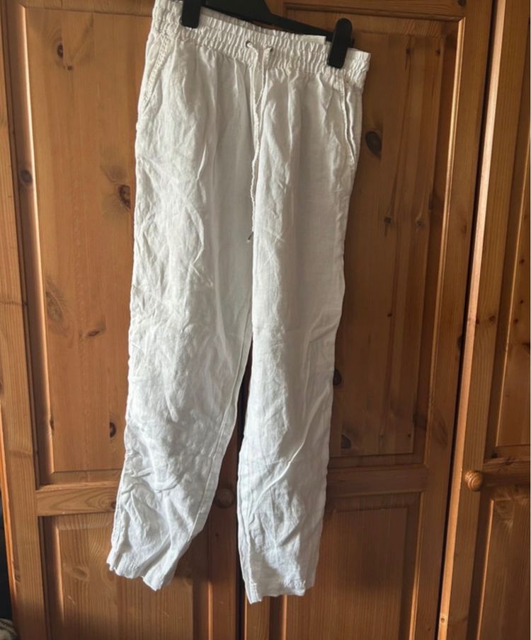 White Linen pants  obraz 1