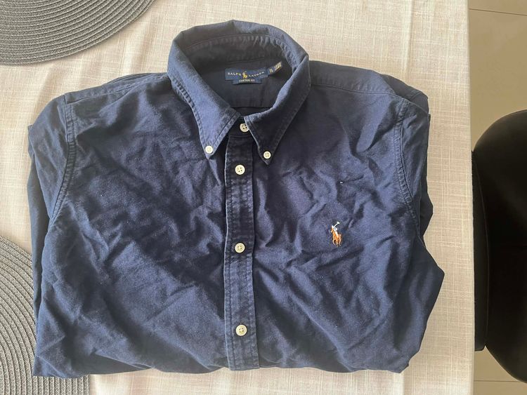 Ralph Lauren Navy Blue Button-Up Shirt