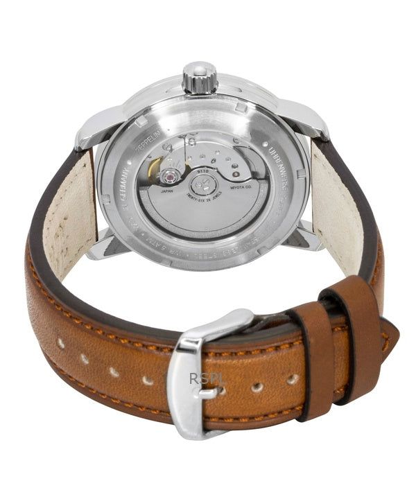 Immagine di Zeppelin Mediterranee Leather Strap Champagne Dial Automatic 96905 Men's Watch 3