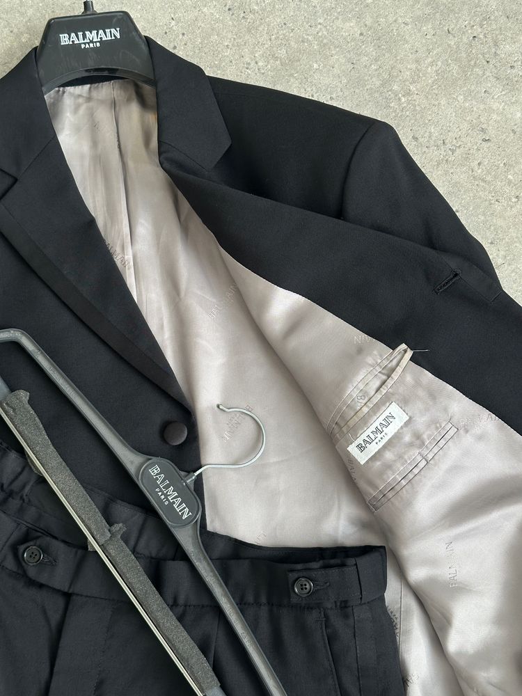 Balmain 2000s Pure Wool Tuxedo Single Breasted Suit - 42S/W34 image 5