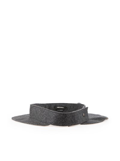 Grey Merino Wool Ruffle Belt