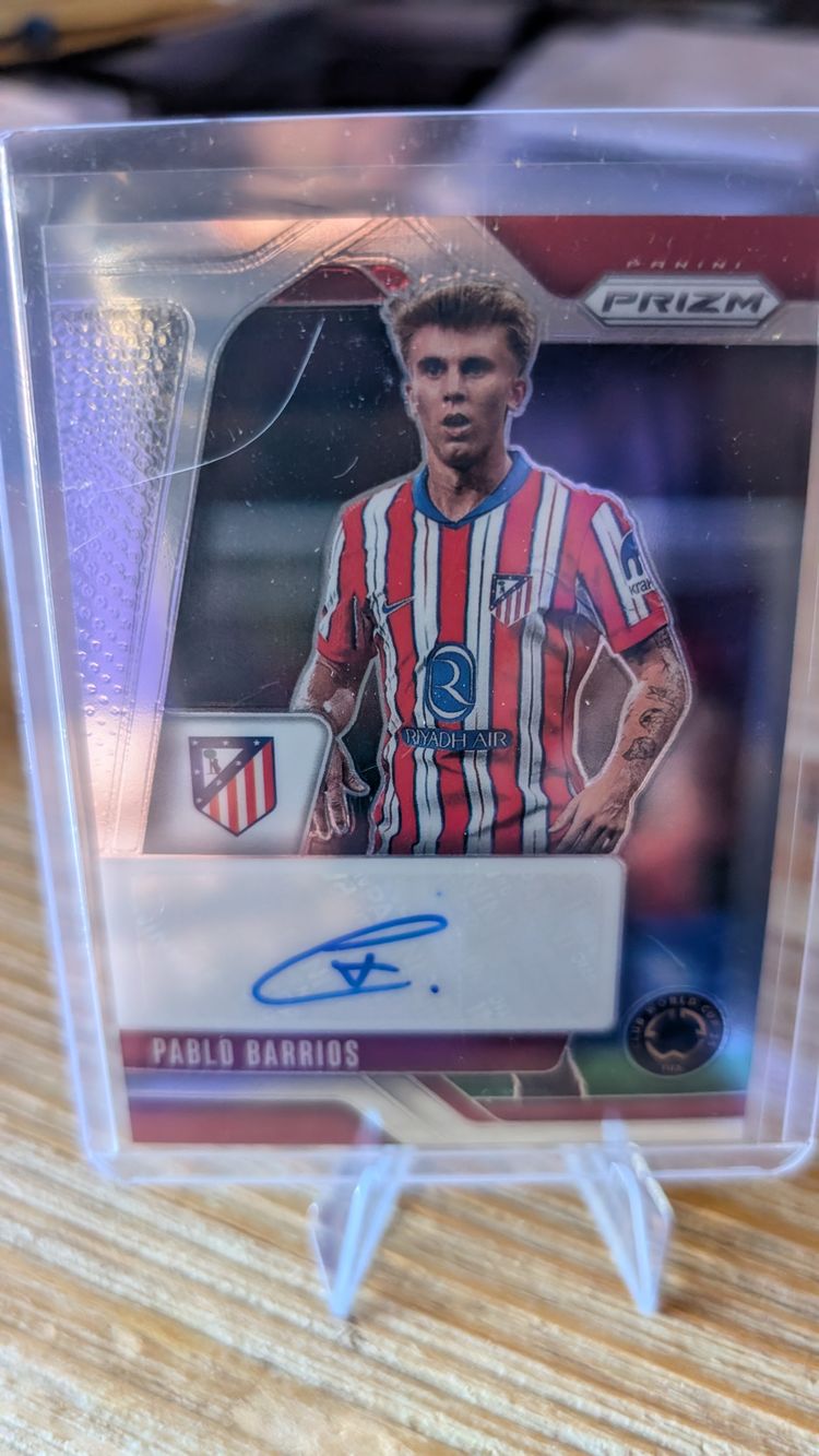 Pablo Barrios Auto Panini Prizm FIFA Club World Cup 2025 Atlético Madrid