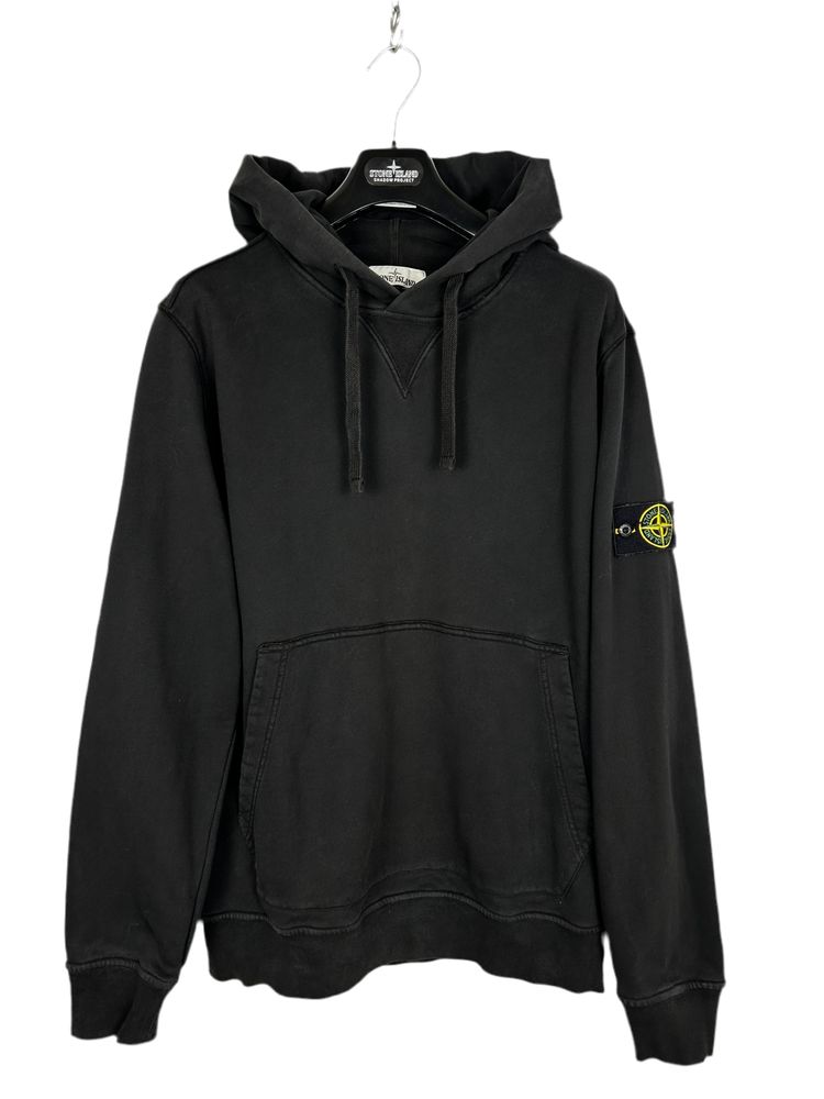 Felpa nera con cappuccio Stone Island - Taglia XL