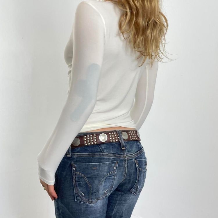 Just Cavalli White Ruched Long Sleeve Top 4