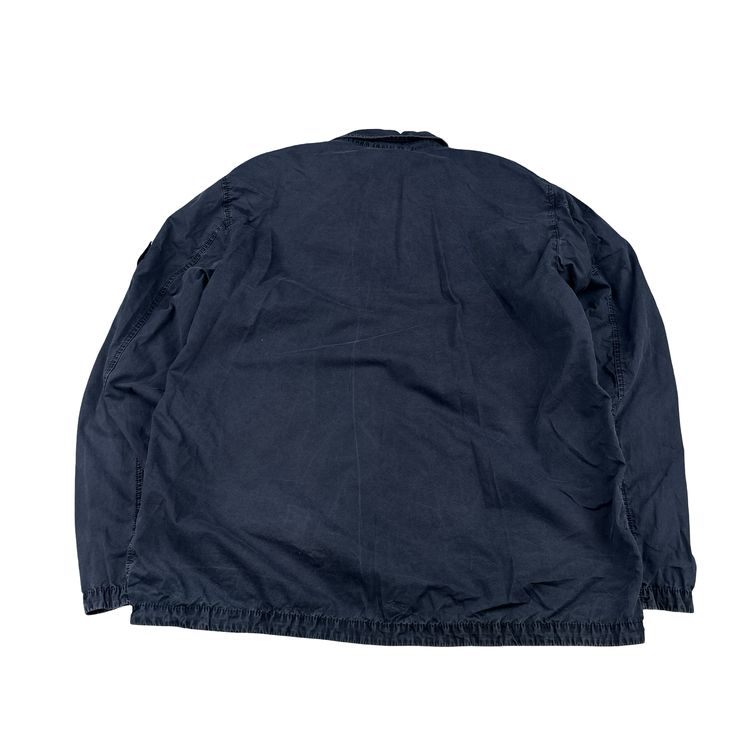 Stone Island 2022 Navy Brushed Cotton Zipped Overshirt - XXL image 3