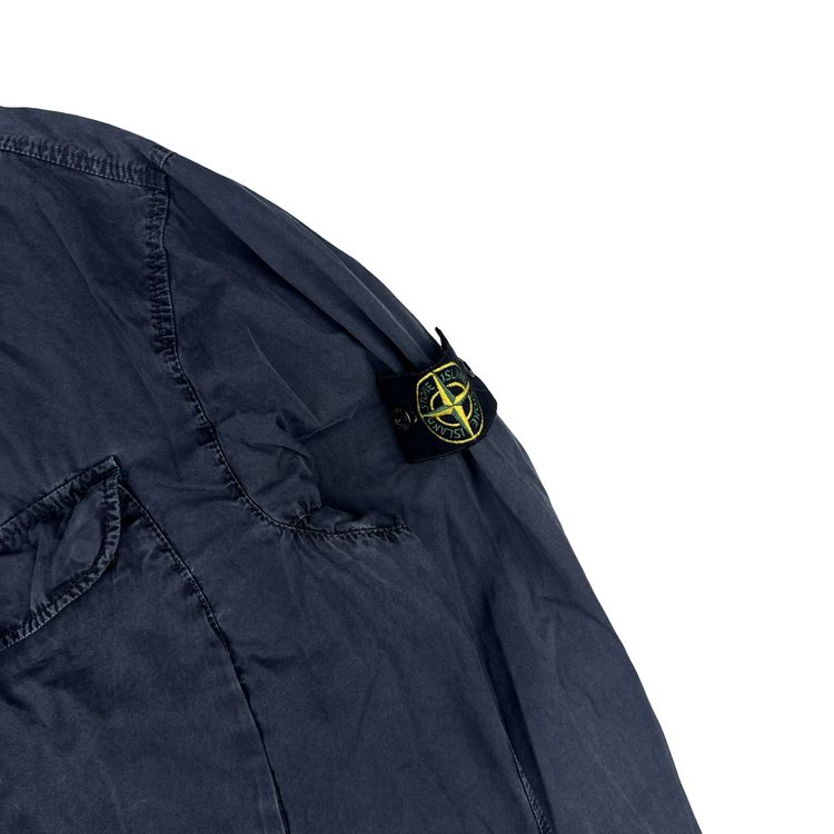 Stone Island 2022 Navy Brushed Cotton Zipped Overshirt - XXL image 5