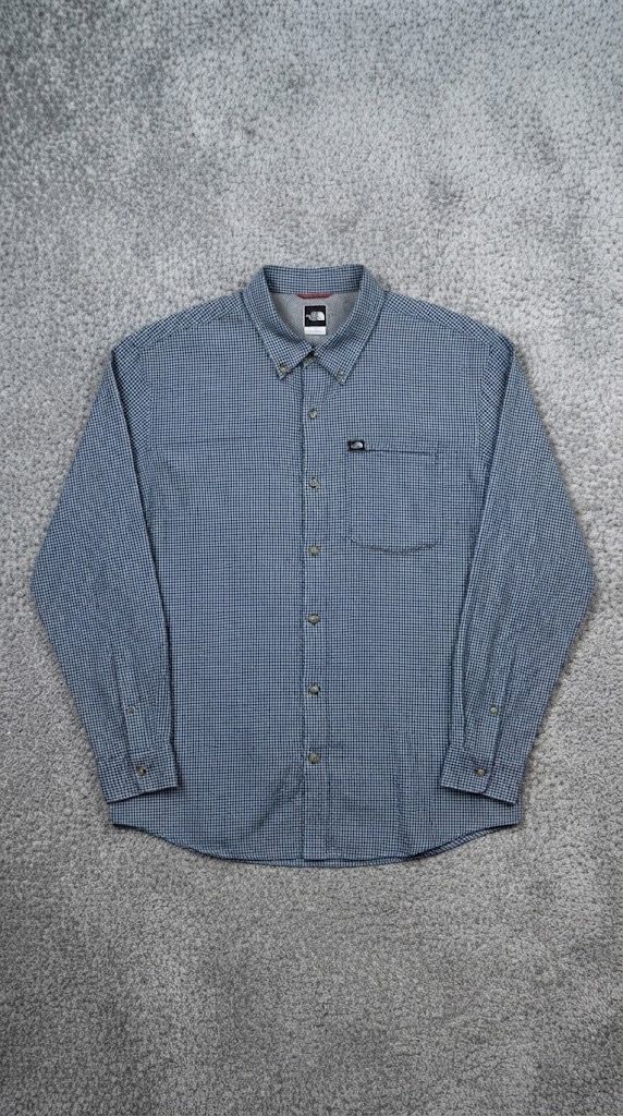 The North Face camicia manica lunga check blu bianca XL
