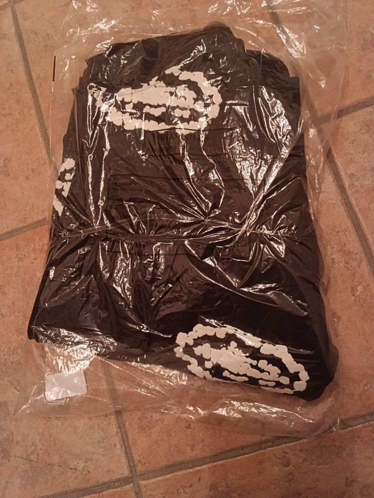 Black zipper denim tears x corteiz