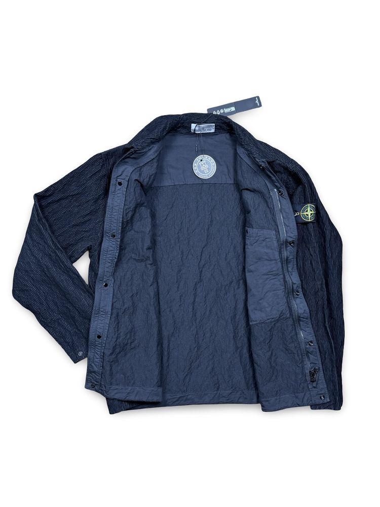 Stone Island Black Wrinkled Corduroy 500-TC Overshirt image 2