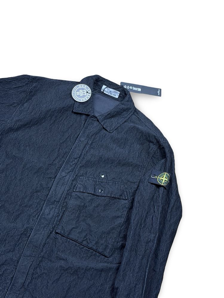 Stone Island Black Wrinkled Corduroy 500-TC Overshirt image 3